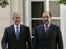Stehen in der Kritik: Iraks Ministerpräsident Nuri al-Maliki und George W. Bush.