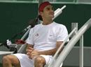 Roger Federer hält im Spiel gegen Philippoussis dem Gewinndruck stand.