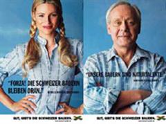 Bekannte Personen wie Köbi Kuhn und Michelle Hunziker werben für die Bauern.