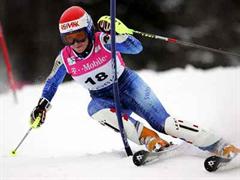 Sonja Nef schaffte ihr mit Abstand bestes Slalom-Ergebnis im laufenden Winter.