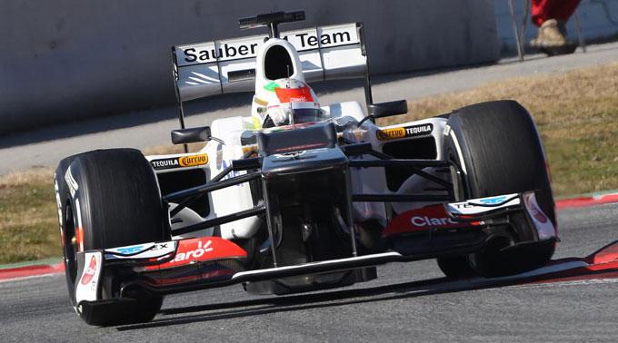 Sergio Perez war bei den Testfahrten schnell unterwegs.