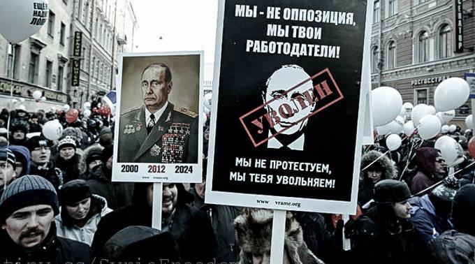 Nicht nur in Moskau gab es Proteste gegen Putin.