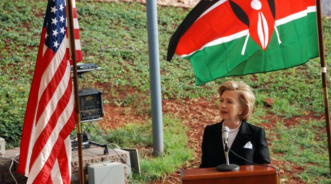 Hillary Clinton in Kenia. (Archivbild)