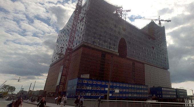 Bauzustand der Elbphilharmonie im Juli 2012.