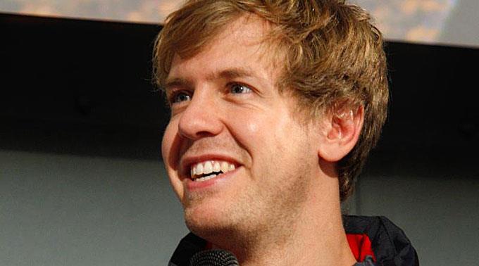 Glücklicher Sebastian Vettel.