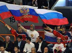 Russische Fans zelebrieren ihre Mannschaft.